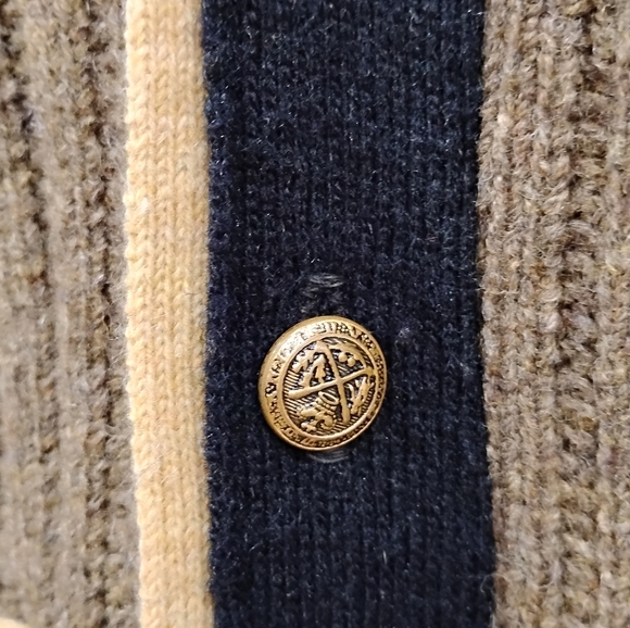 VINTAGE RIBBED WOOL BLEND CARDIGAN SWEATER - Picture 5 of 6